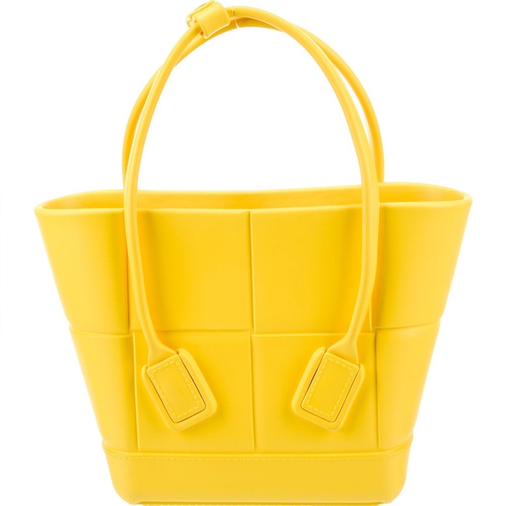 Bottega Veneta Yellow Rubber Top Handle Mini Bag. Brand new with dust bag!